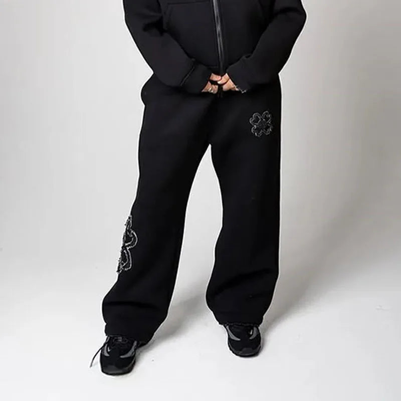 Refined Olive Embroidered Streetwear Set